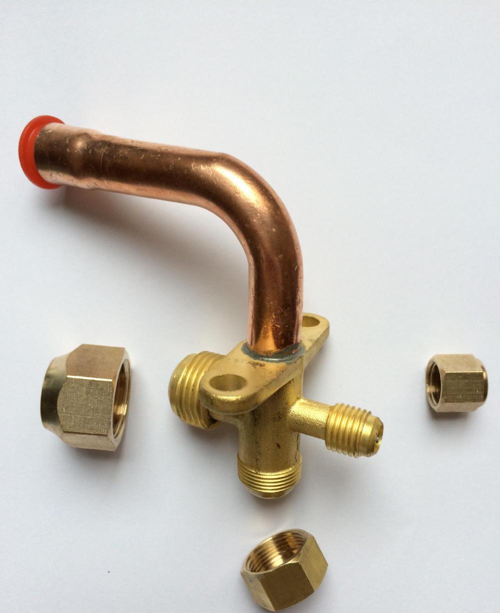 3Way Bend Flare Tube Split Service Valve