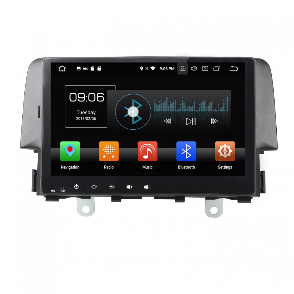 Android 8.0 car dvd player for CIVIC 2016-2017 with parrot bluetooth