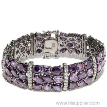 Amethyst Pave Black Rhodium-plated Bracelet?