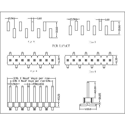 3.96 mm Pin Header Single Row SMT Type PHFM01-XXS