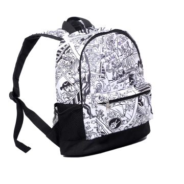 600D PU Graffiti Backpack Painting Bag