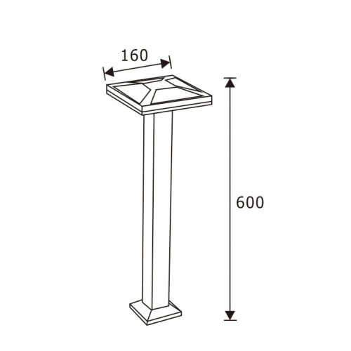 12W Dimmable Aluminum CREE LED Bollard LightofBollard Light Best Price