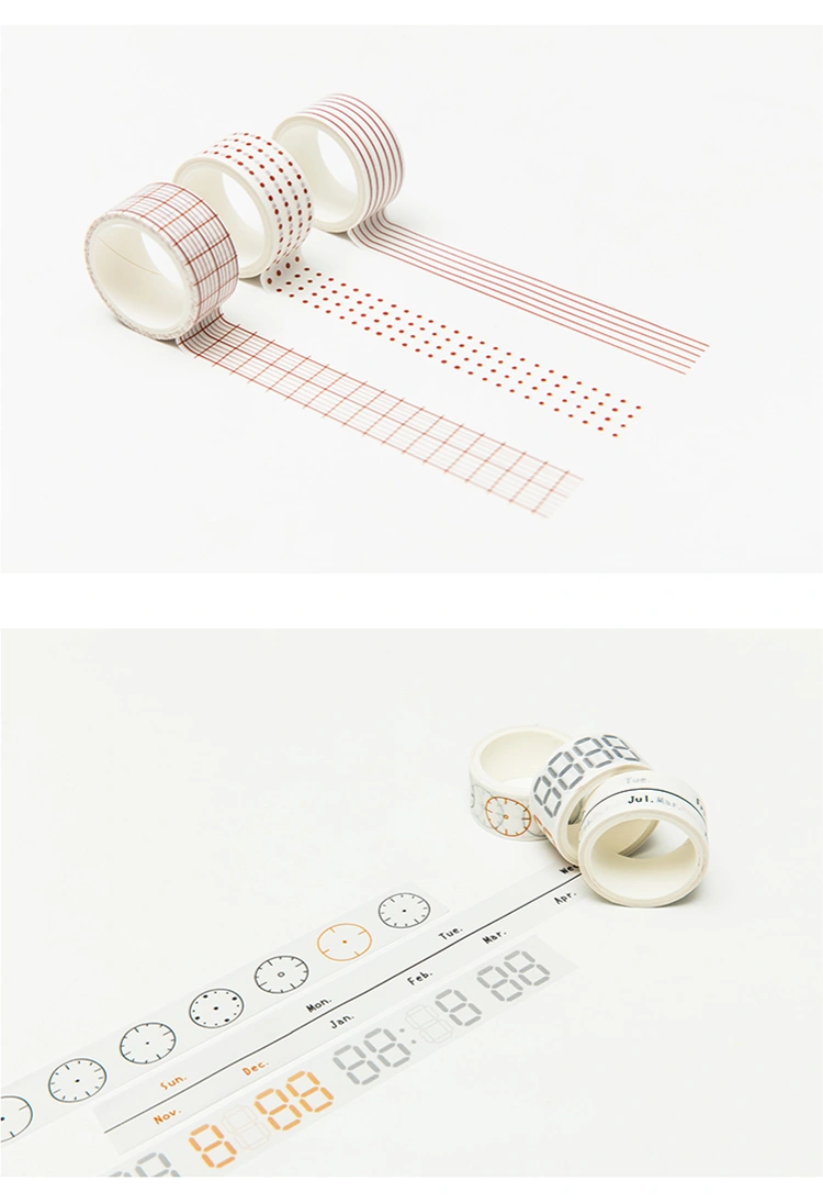 Concise Printing Design for DIY Book Decoration Masking Tape Set