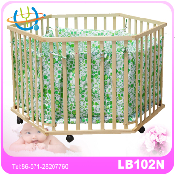 Large wooden baby playpen