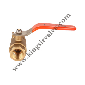 Red handle brass ball valve