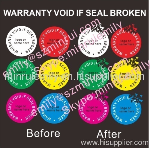 Custom Destructible Label Printing For Security Seal Stickers 