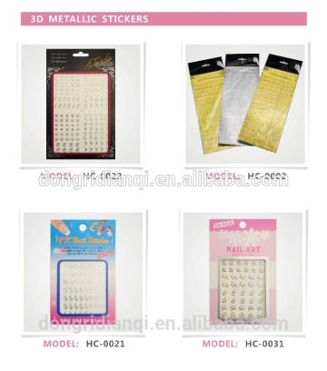 3D temporary metallic tattoo sticker