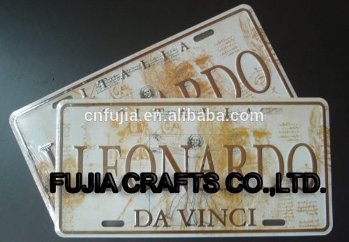 15x30cm custom 3d cheap embossed car license number plate