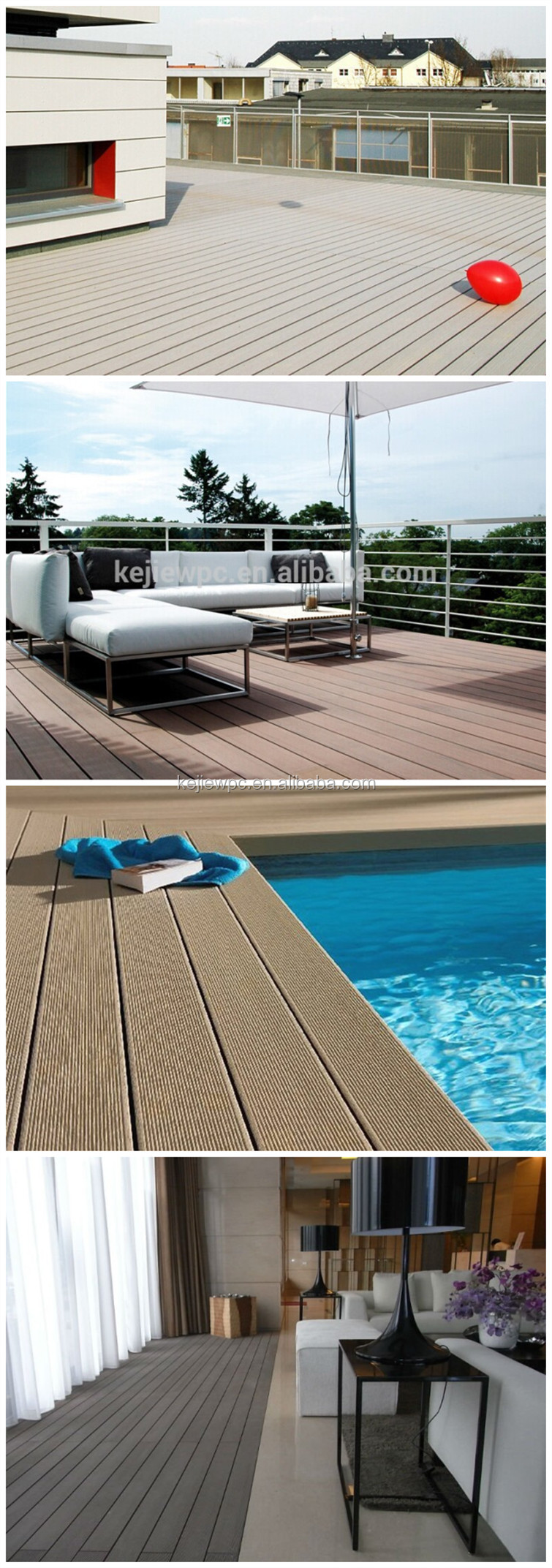 China Factory Cheapest Price WPC Hollow Wood Plastic Composit Decking Wood Black