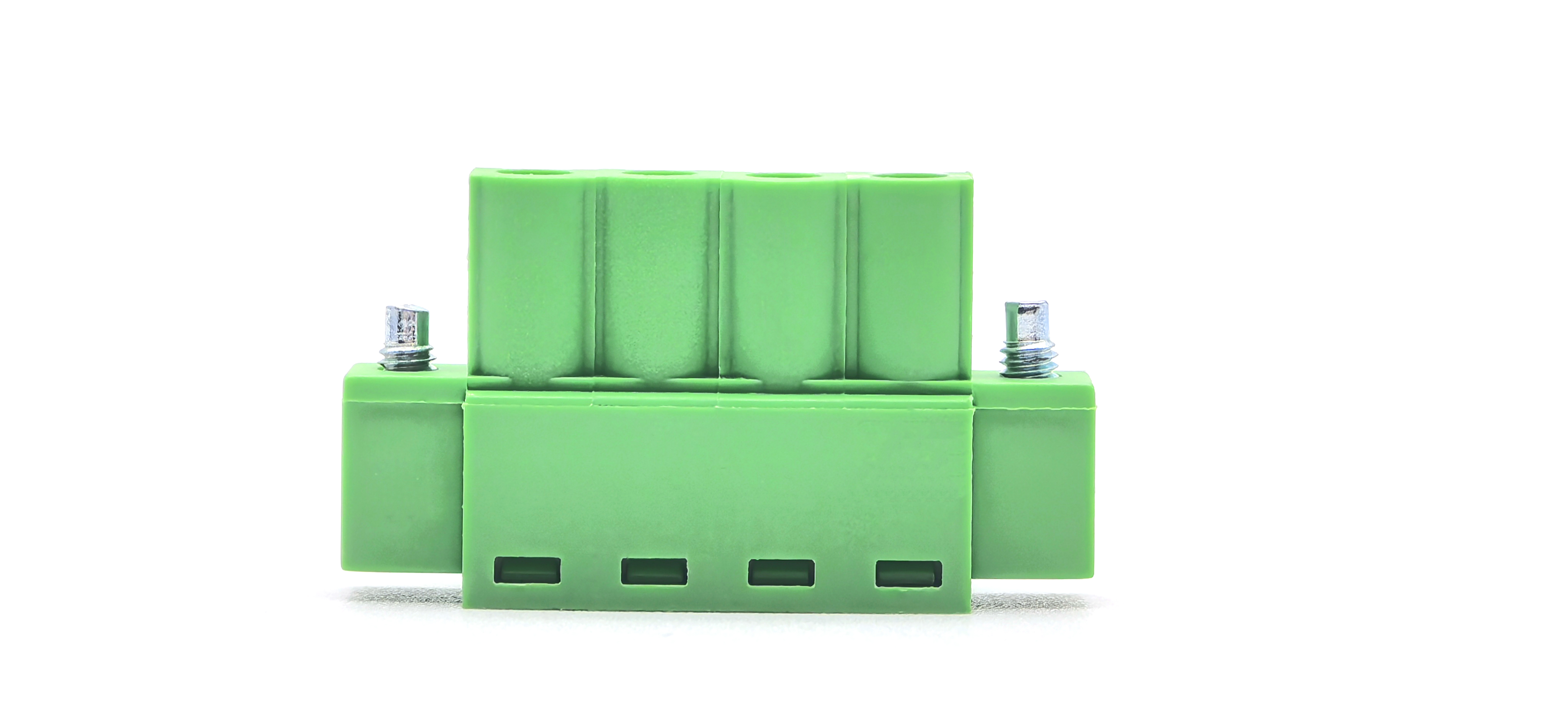 Pluggable Terminal Blocks Female Copper Block with Lug Non-Latching Green 1*4P Pluggable Terminal Blocks Female Copper Block with Lug Non-Latching Green 1*4P