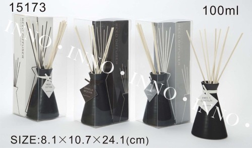 100ml Reed Diffuser with Black Ceramic Bottle