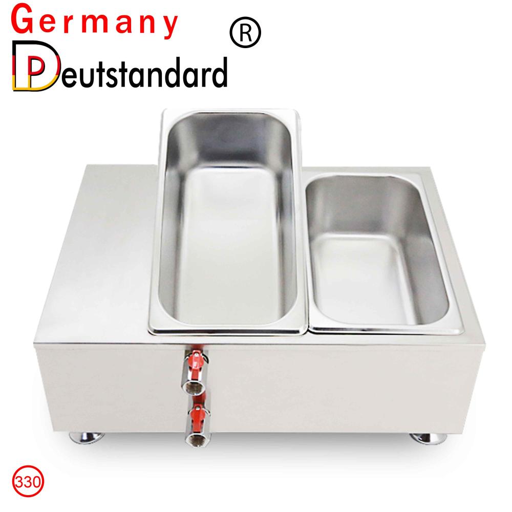 2 tank chocolate melting machine melting pot food warmer machine