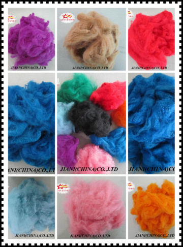 Dope dyed polyester fiber/recycled fiber,cotton fiber for yarn,filling material