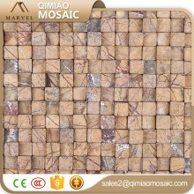 Outside Wall Decoration Tile Uneven Marble Herringbone Mosaic Tile