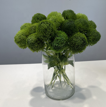 Hot Sale Plastic Greenery Dianthus Stem Allium Bunch Green Flower Balls for Wedding Decor