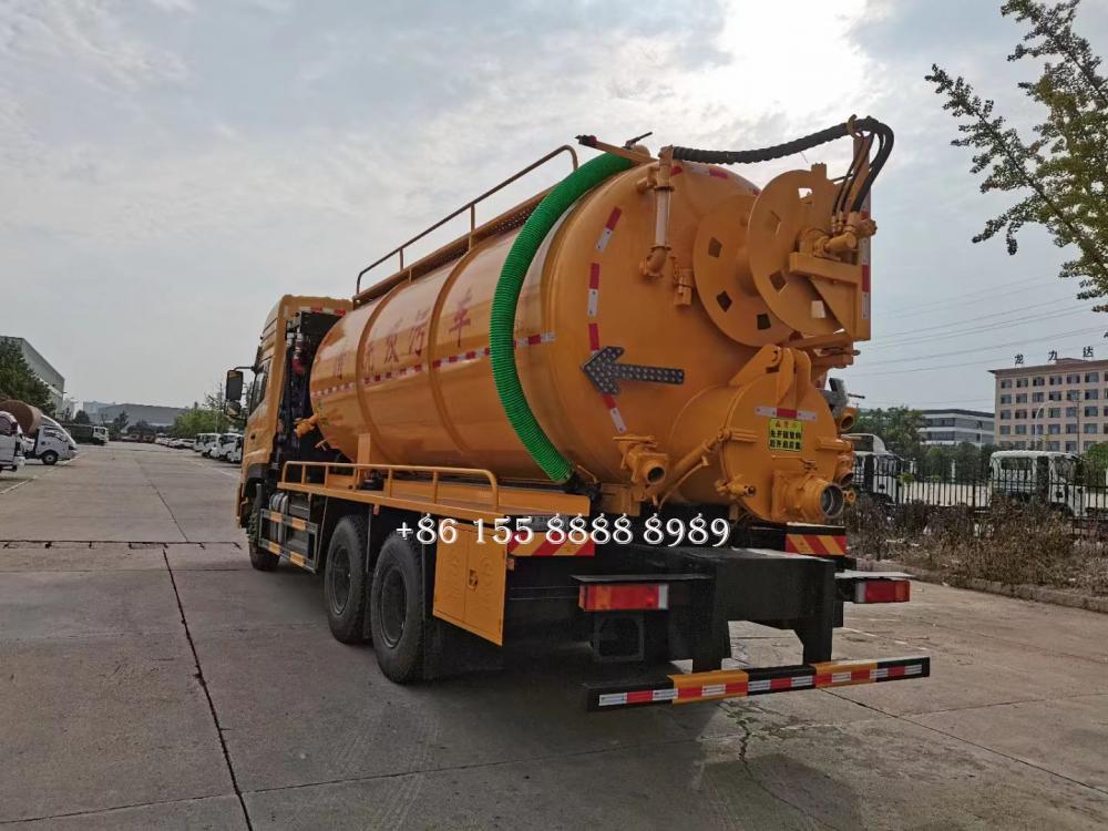 6x4 Dongfeng 22m3 Tank Mehole Santer للمبيعات