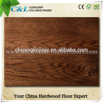 Handscraped prefinished natural solid red oak hardwood flooring