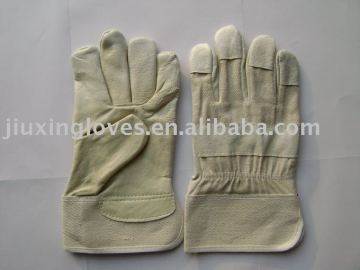 Pig grain leather glove
