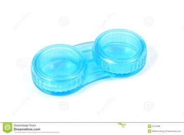 Blue contact len plastic housing