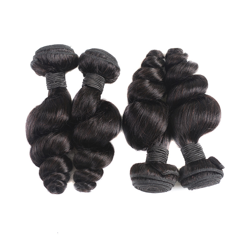 High quality loose wave virgin peruvian hair weaving bundles 100% remy human hair extension