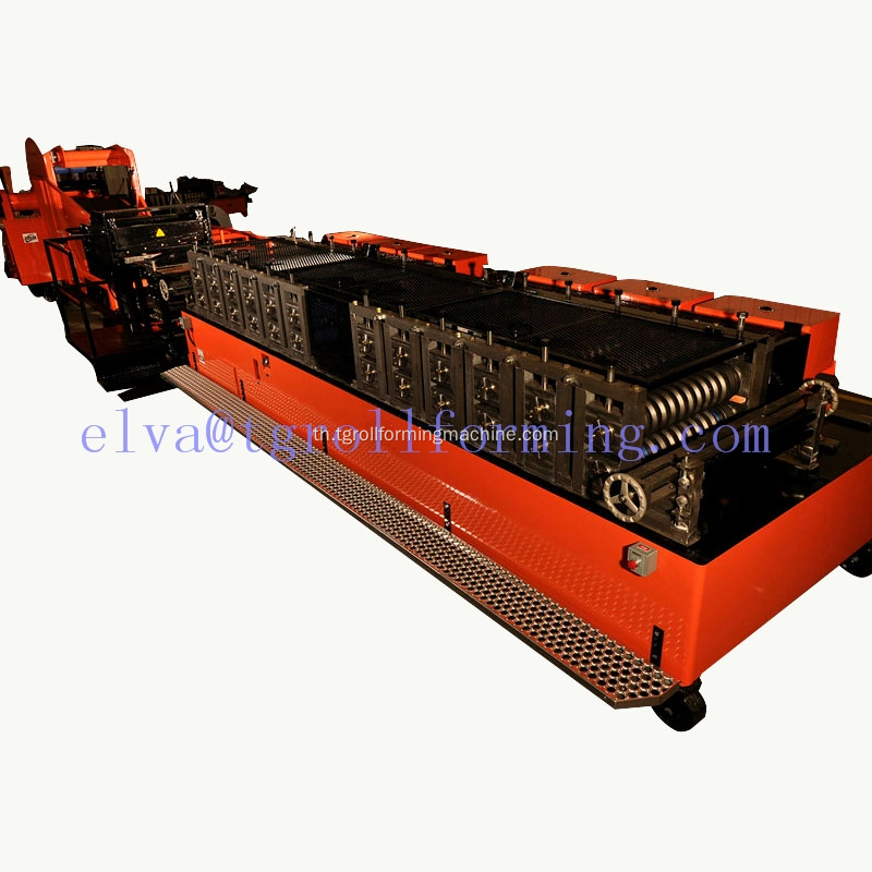 เหล็กชุบสังกะสี Corrugated Pipe Machine