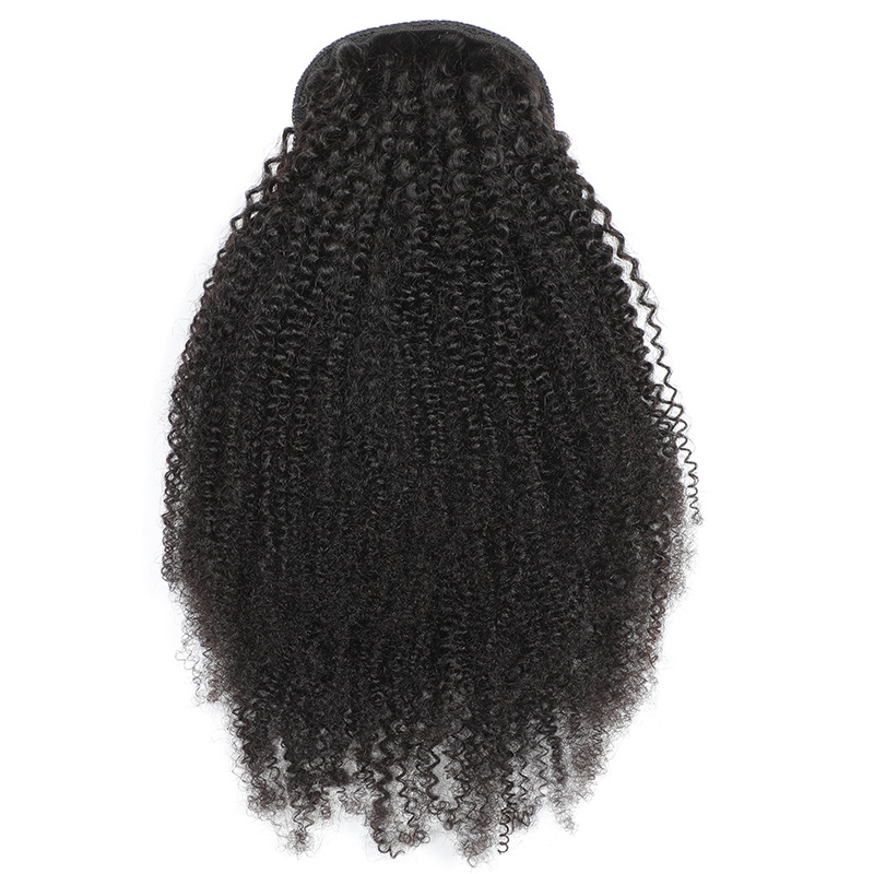 Wholesale Remy Long Wavy Ponytail Hair afro kinky curly Drawstring Ponytails Clip in Hairpiece Ponytail for Black women