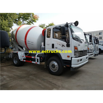 5000 Litres 160hp SINOTRUK Cement Mixer Trucks