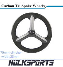 700c carbon three spoke wheel clincher front wheel with 3 spoke carbon three spoke wheels tri spoke bicycle front wheel