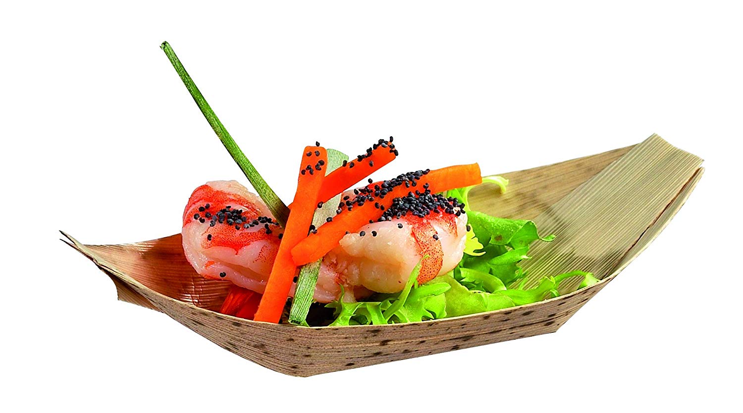 Disposable bent pine bamboo  boat  for food serving tray for sushi and  fast food