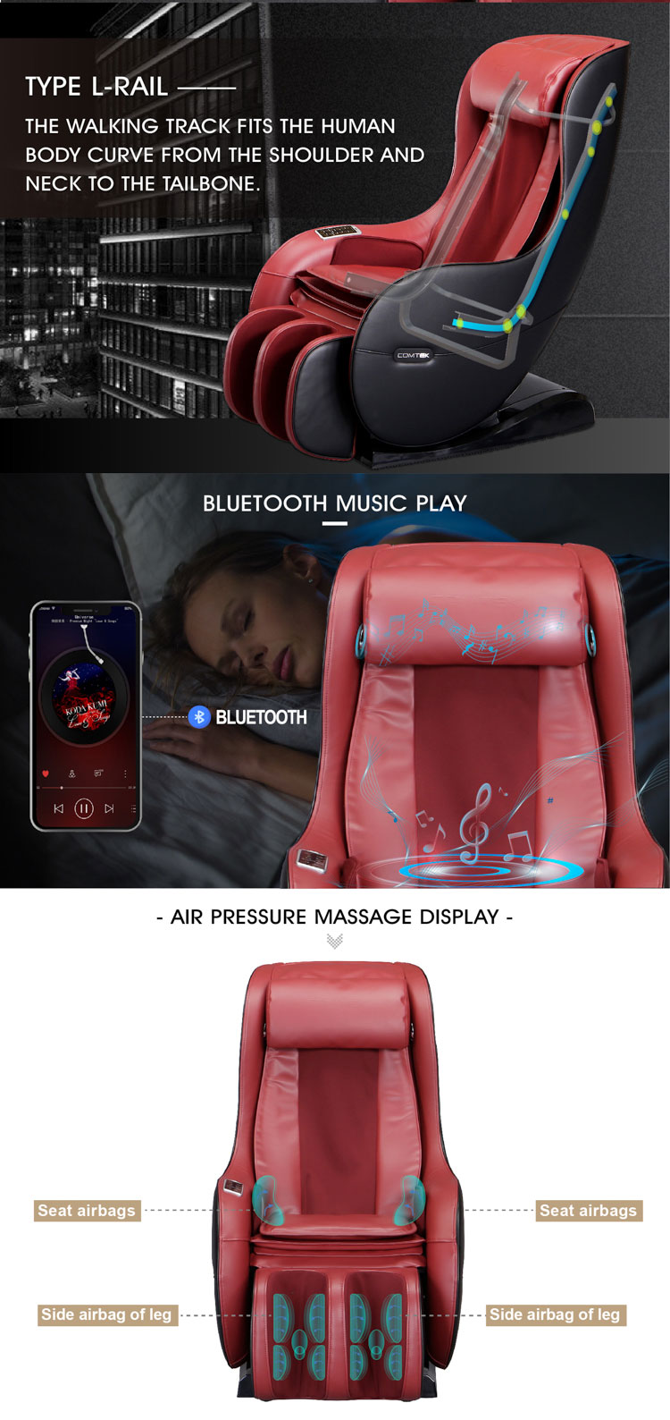 RK1900A new electronic massage sofa with zero gravity