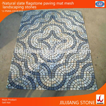 natural slate flagstone paving mat mesh landscaping stone