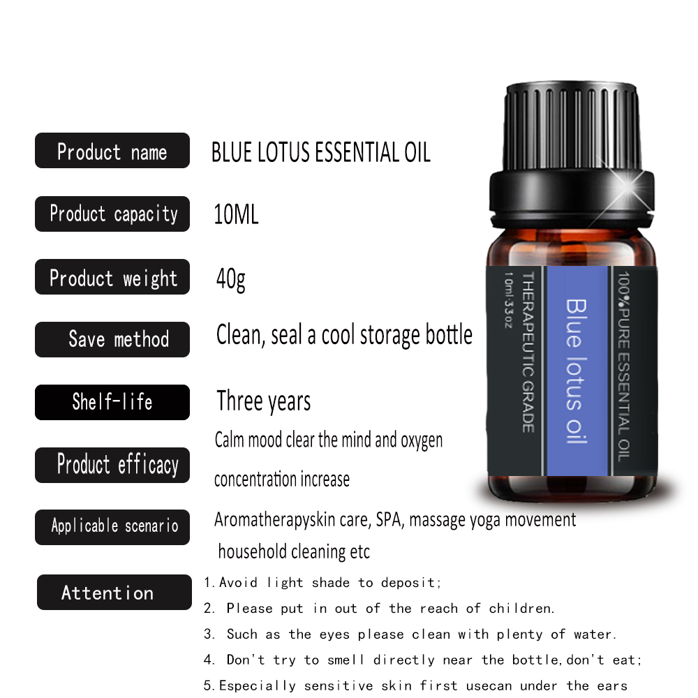 Natural Bio Blue Lotus ätherisches Öl für Hautpflege