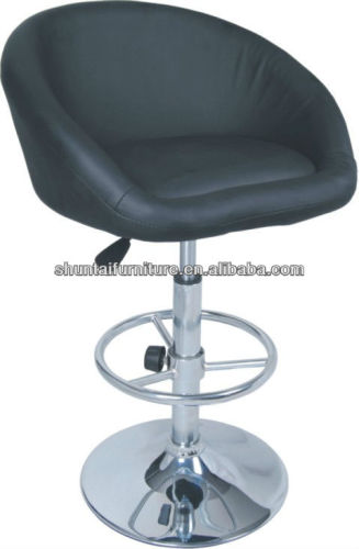 Black classical leather leisure salon cheap barber chair with footrest