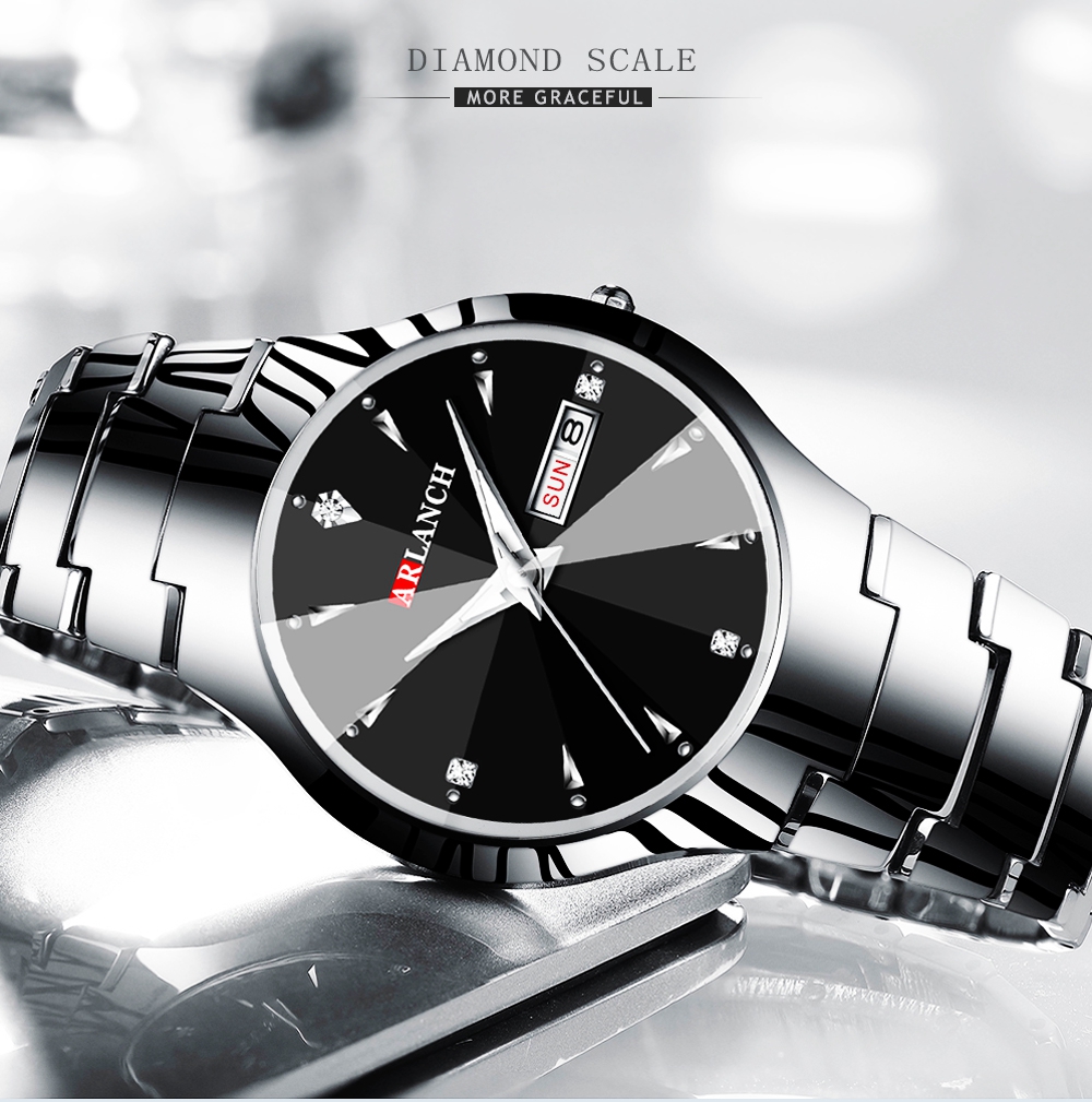 ARLANCH A316 Watch Men Brand Hot Sport Luxury Tungsten Steel Strap Wrist Waterproof Business Quartz watches Fashion Casual