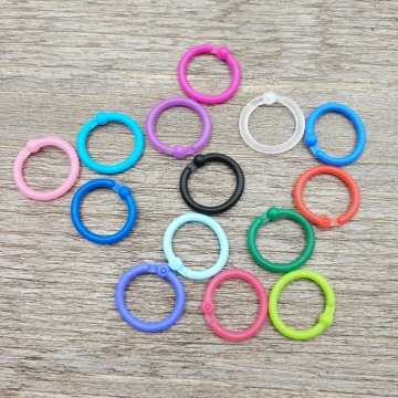 No Magnetic Plastic Material Color Book Rings