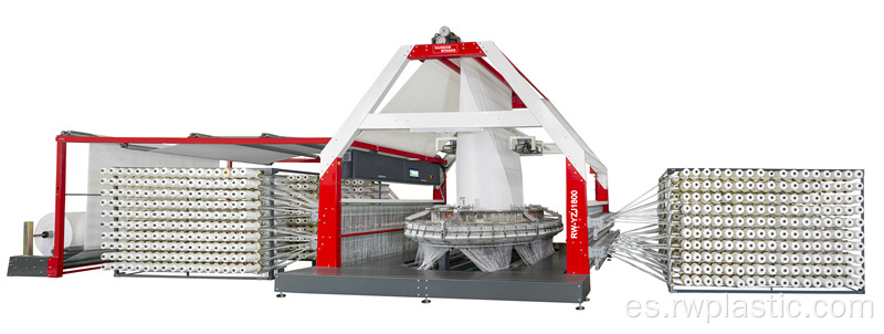 Máquina circular para fabricar bolsas de tejer
