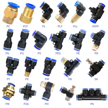 Quick Pneumatic Connectors Plastic Air Hose Fittings - qfit Straight Splitters Elbows Tees 4-15mm