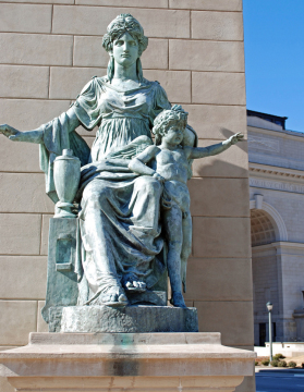 large outdoor stone carving marble justice statue for garden decoration