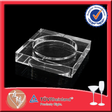 Square Custom Made Clear Heavy Glass Ashtray