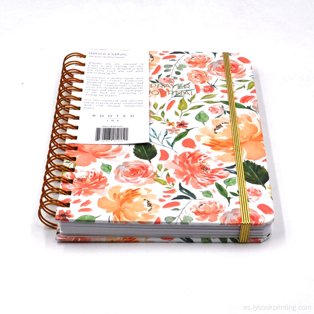 Spiral Paper School Notebook Notebook Impresión de cuaderno