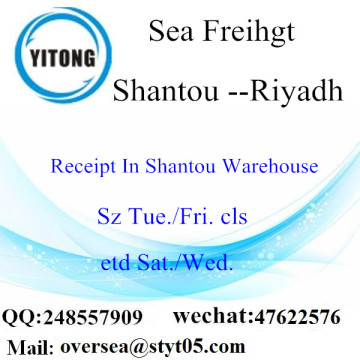 Shantou Port LCL Consolidation to Riyadh