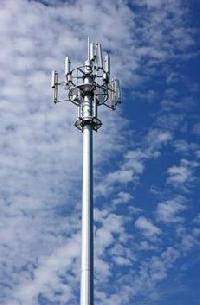 25M Galvanized Telecom Monopole Tower