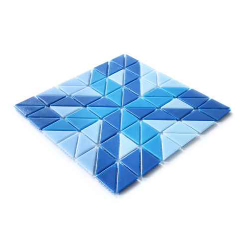 Triangle Mosaic Glass Pool Tile Flooring Mosaics
