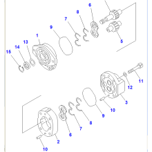 Komatsu PC1250-7 Ventilator de excavator Motor Ass&#39;y 705-21-26050