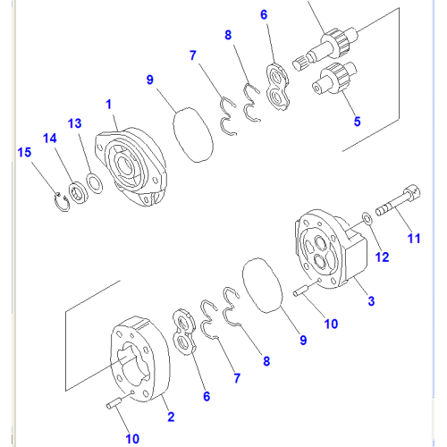 Komatsu PC1250-7 motor kipas jengkaut ass&#39;y 705-21-26050