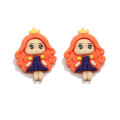 100Pcs Kawaii Resin Cartoon Princess Flatback Anime Χαρακτήρες Κορίτσια Ειδώλια Τόξο Διακοσμήσεις Μαλλιά Τόξο Κέντρο Κοσμήματα