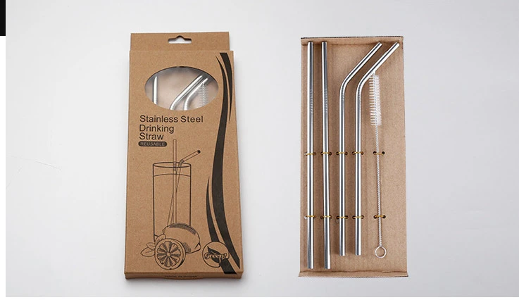 New Design Gift Box OEM Stainless Steel Straws