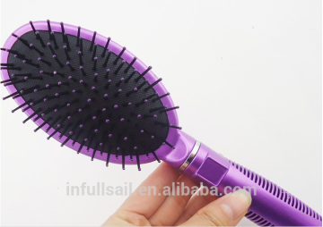 Nylon pin hair brush with plastic handle