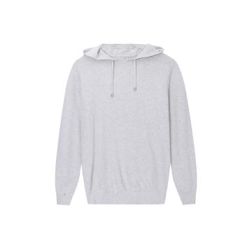 Sudadera con capucha de algodón con textura de piña tejida para hombre