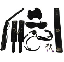 Bondage Kit Roleplay Neck Collar Whip Blindfold Ball Gag Handcuffs Rope Sexy Toy